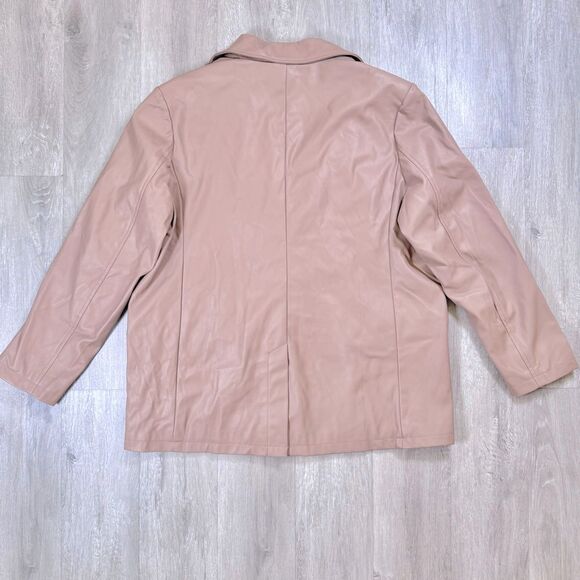 Tan Leather Blazer 1X - Picture 5 of 5